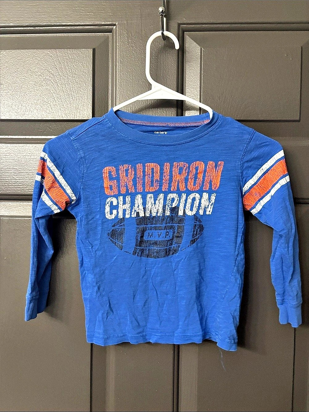 carter's Boys 5T Blue & Orange Long Sleeve Graphic Tee
